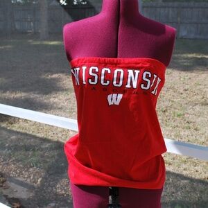 University of Wisconsin Badgers Strapless Tube Top Shirt size L